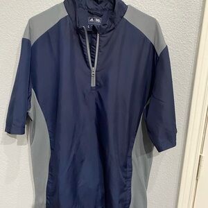 Men’s Adidas Short Sleeve Windbreaker Outdoor Pullover / Size Large